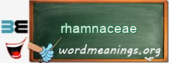 WordMeaning blackboard for rhamnaceae